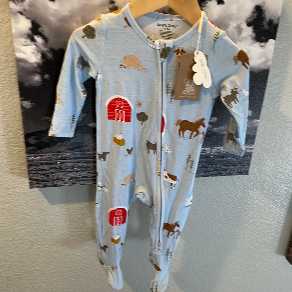 Adorable Angel Dear zipper onesie